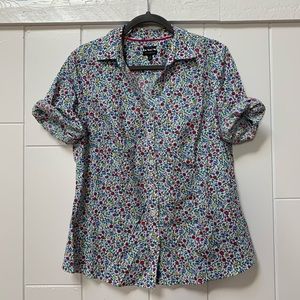 Talbots short sleeve non-iron button down